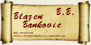 Blažen Banković vizit kartica